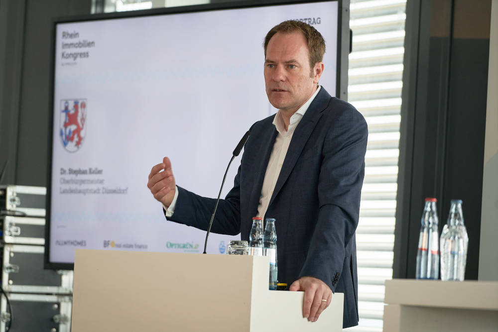 Stephan Keller beim Rhein Immobilienkongress 2022.